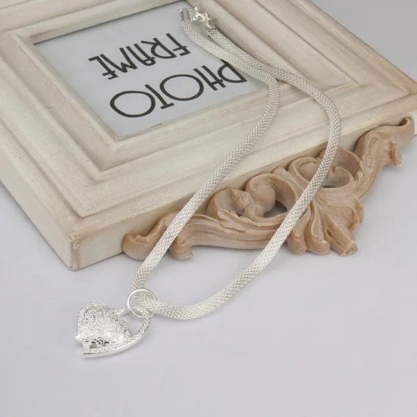 Heart of Elegance Silver Necklace