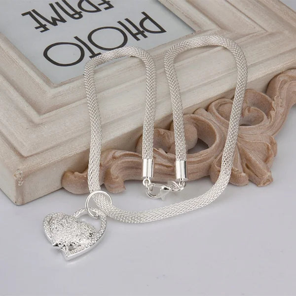 Heart of Elegance Silver Necklace