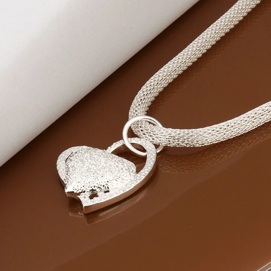 Heart of Elegance Silver Necklace