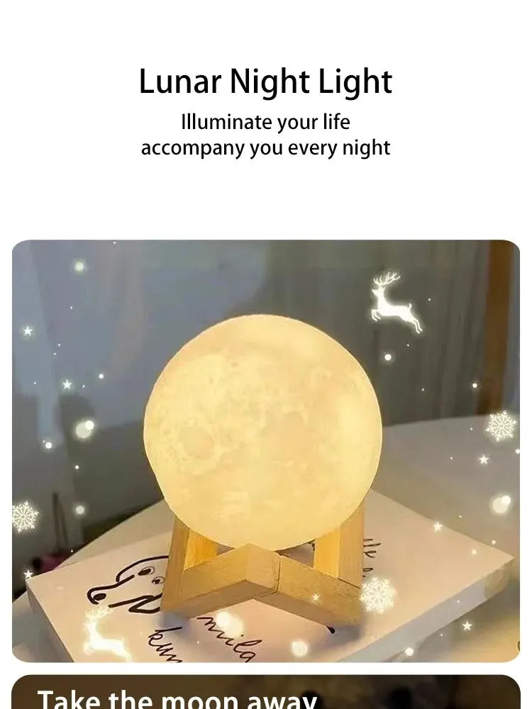 Lampe Veilleuse Lune Galaxie