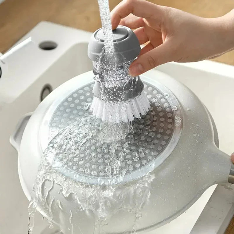 Effortless Dish Cleaner: Soap Dispensing Scrub Brush