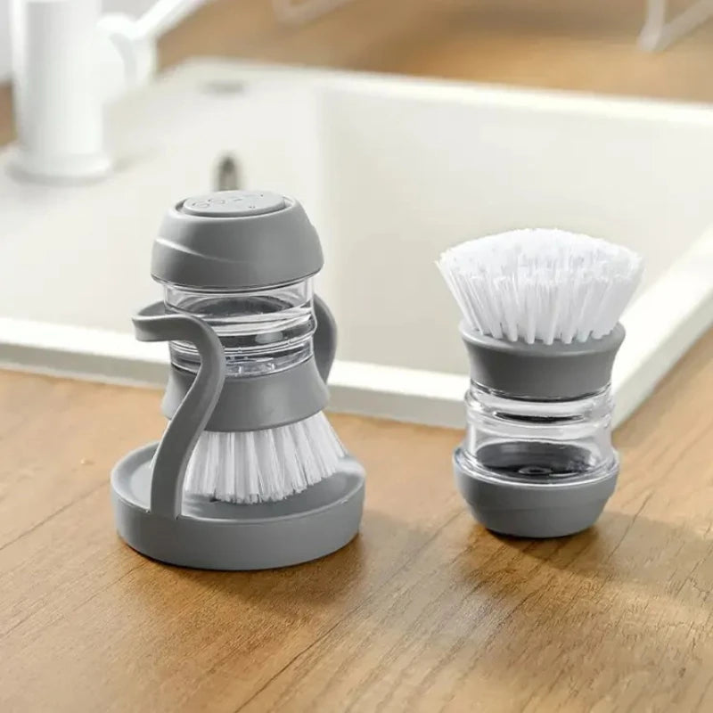 Effortless Dish Cleaner: Soap Dispensing Scrub Brush